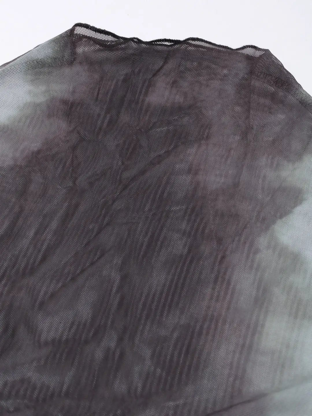 Women's Brown Tie and Dye Fitted Top