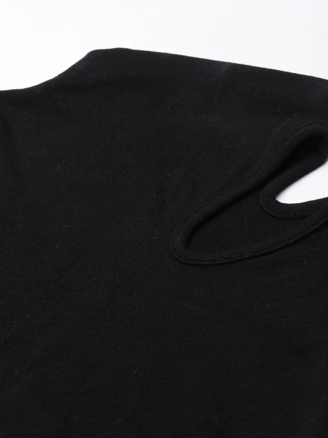Women's Solid Black Tank Crop Top