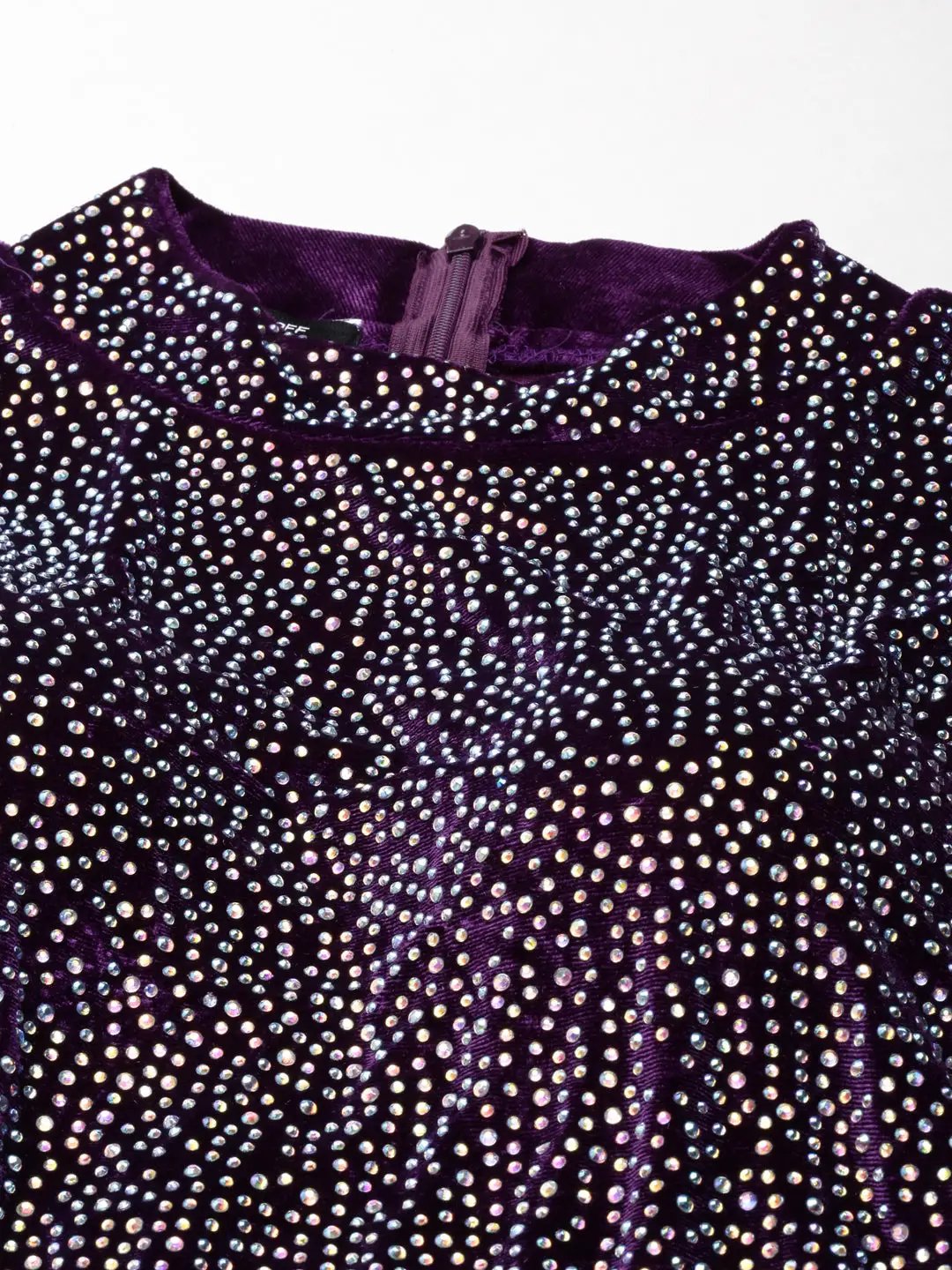 Women's Purple Embellished Sheath Dress