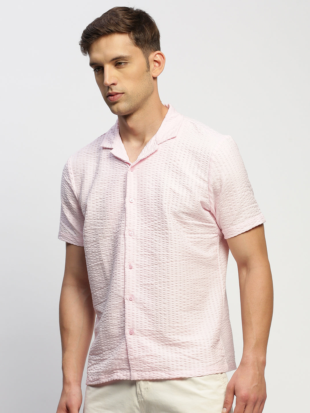 Men Pink Solid Shirt