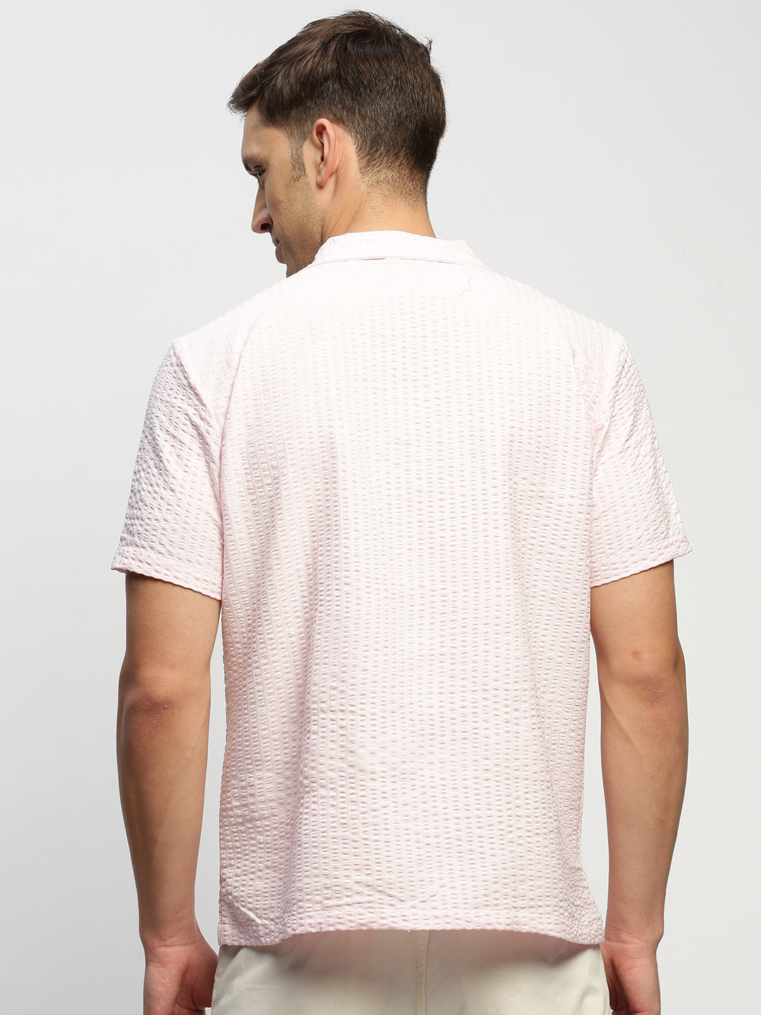 Men Pink Solid Shirt