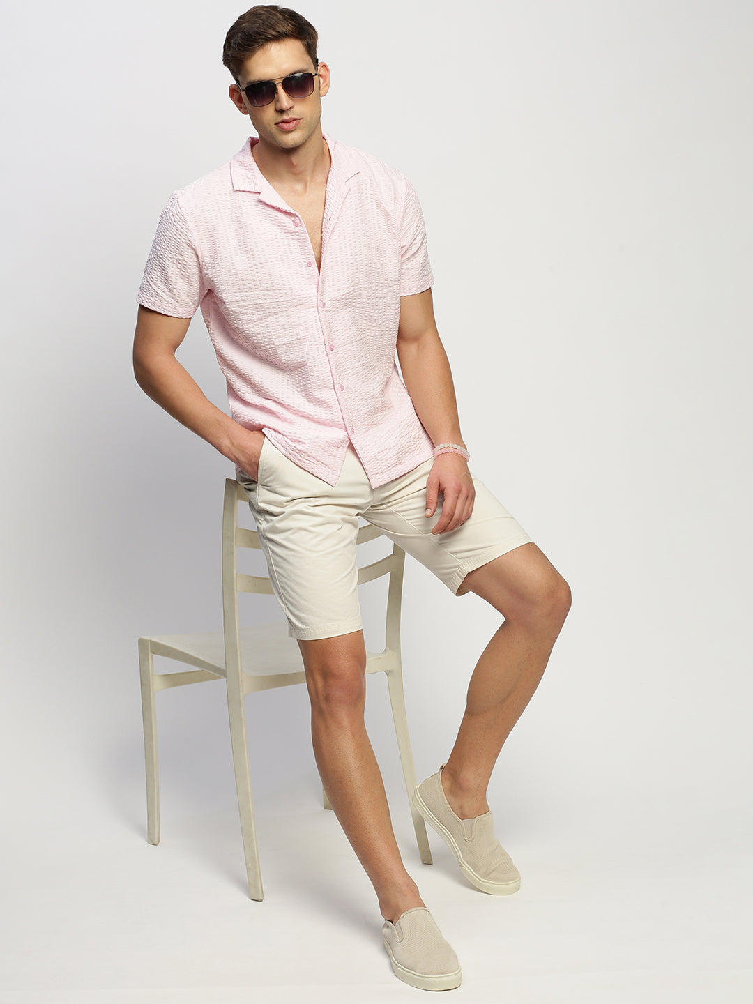 Men Pink Solid Shirt