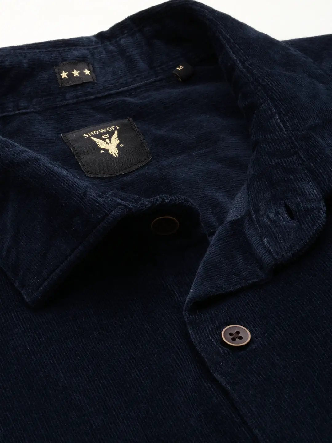 Men's Navy Solid Casual Shirt
