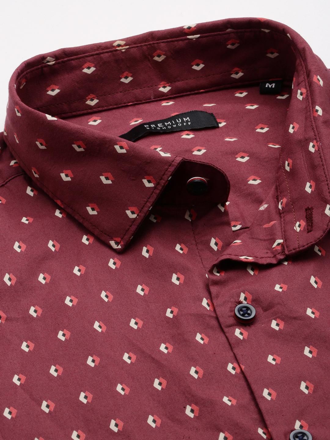 Men Red Printed Casual Shirt