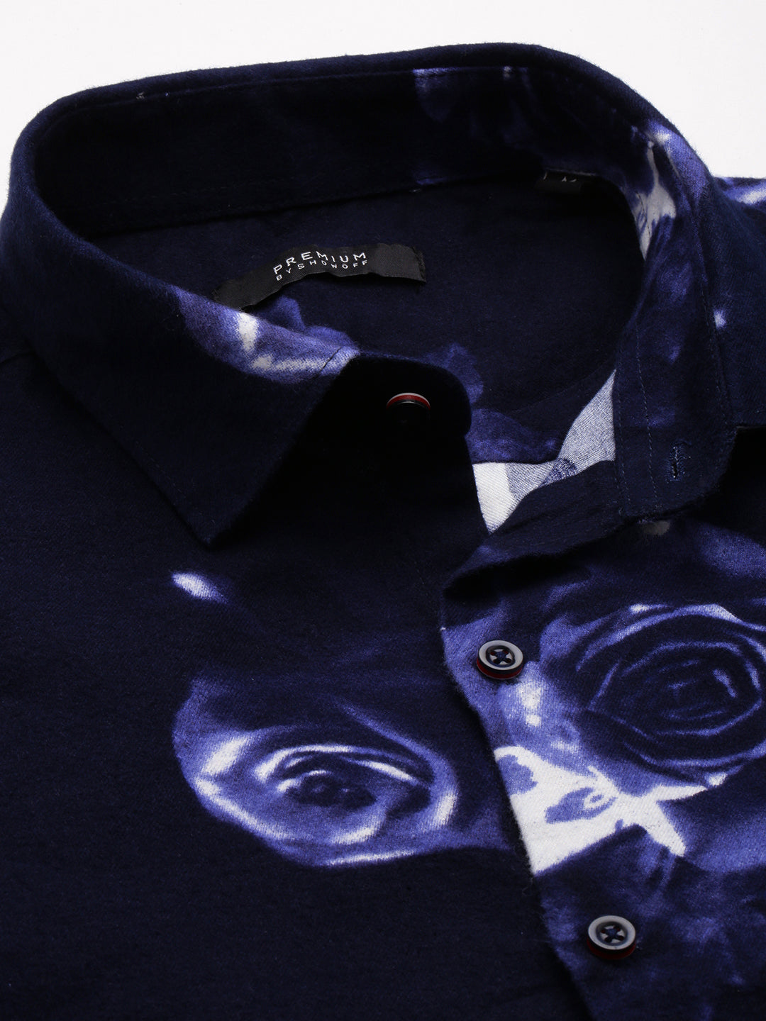 Men's Navy Printed Casual Shirt