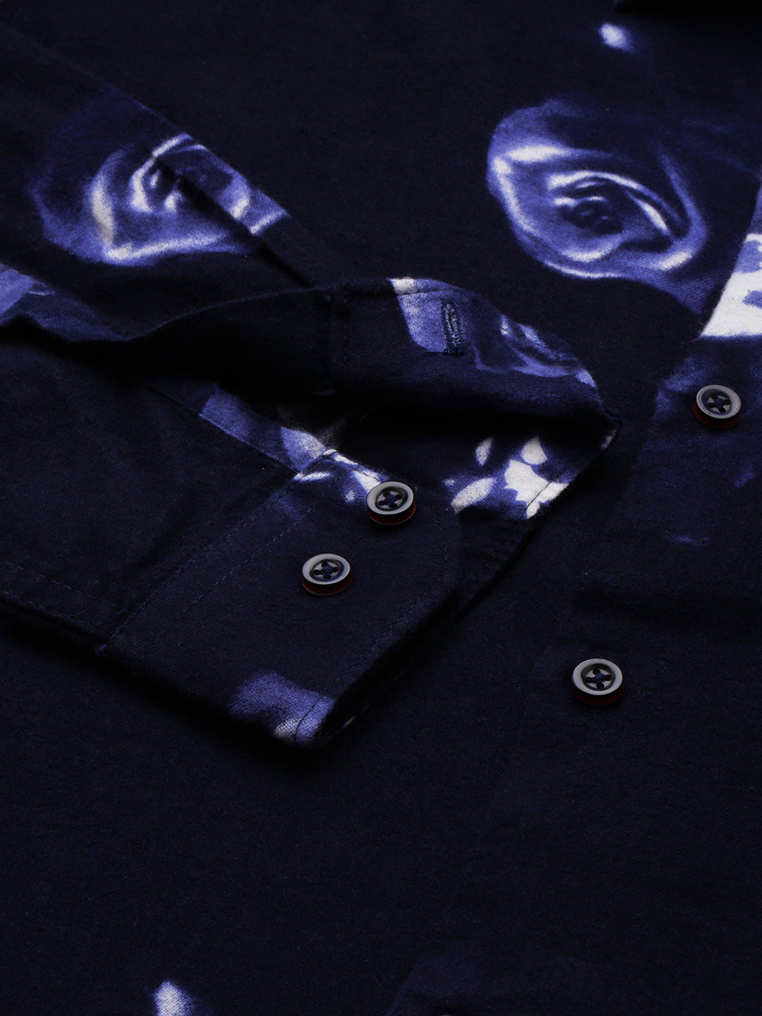 Men's Navy Printed Casual Shirt