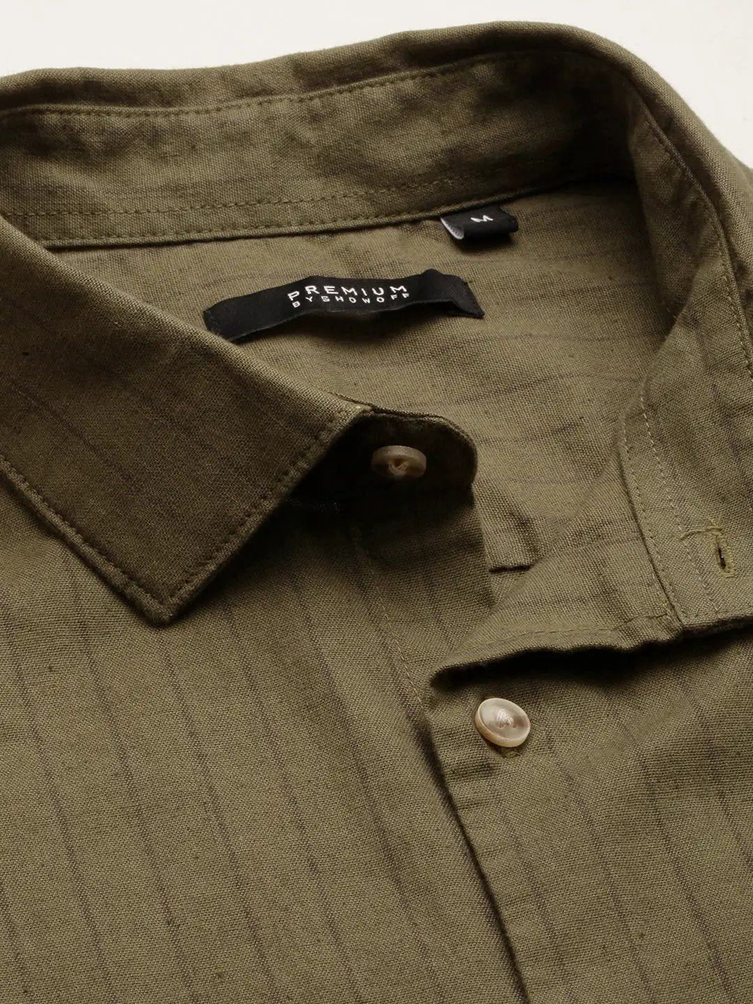 Men's Green Striped Casual Shirt
