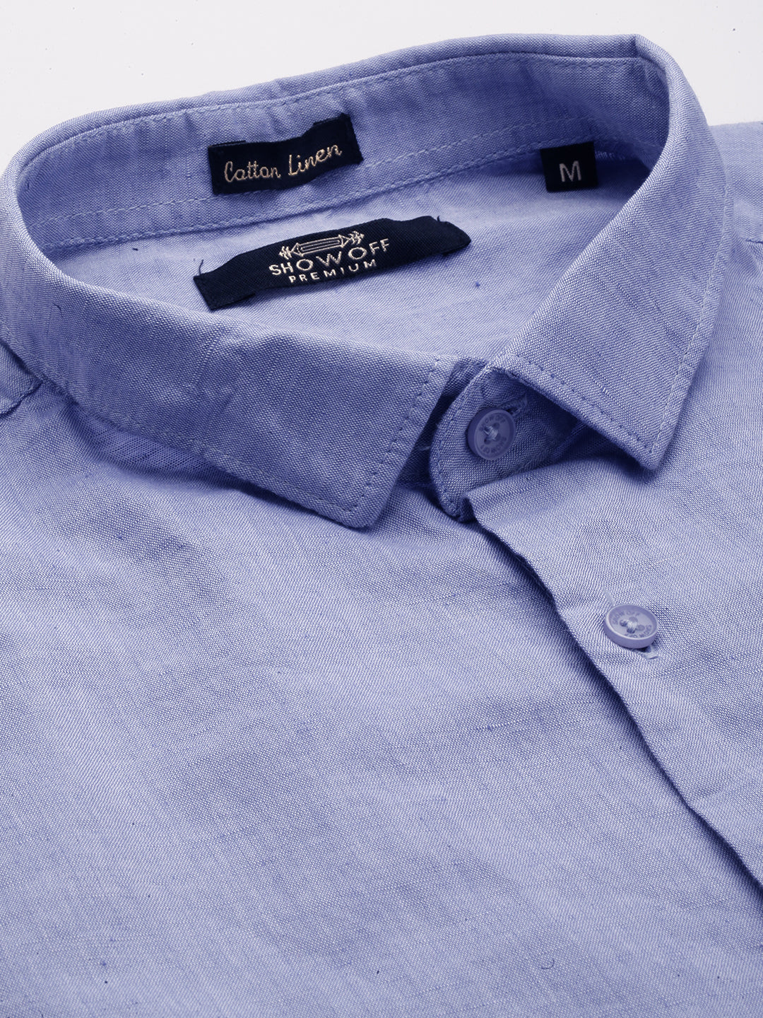 Men Blue Solid Casual Shirt