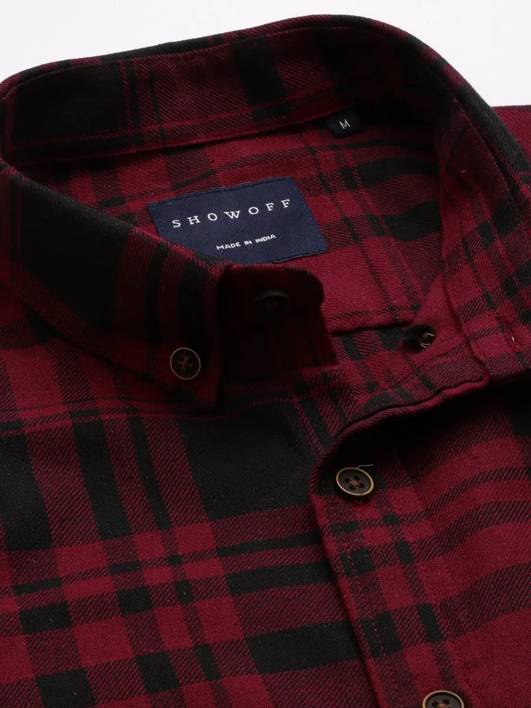 Men's Red Checked Casual Shirt