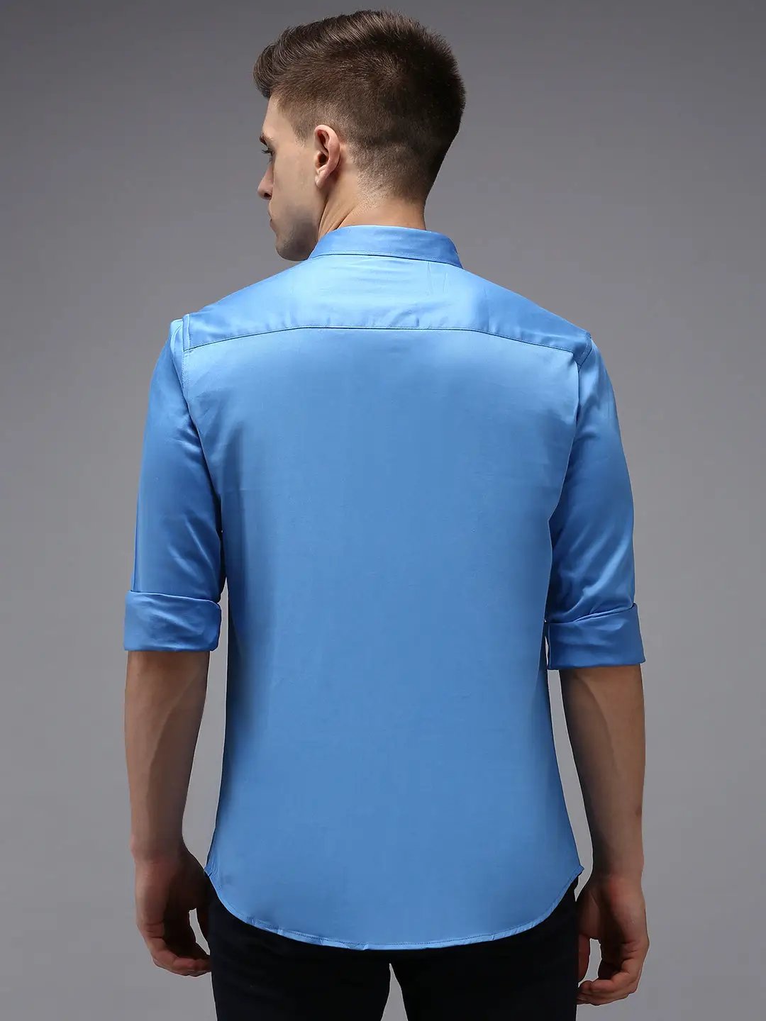 Men's Blue Comfort Cotton Casual Shirt - from SHOWOFFFF
