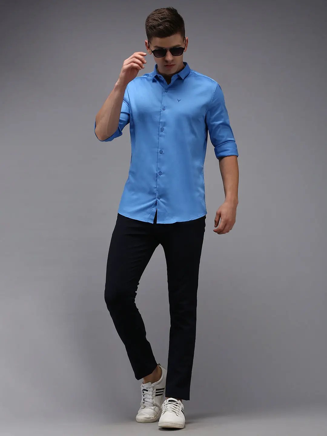 Men's Blue Comfort Cotton Casual Shirt - from SHOWOFFFF