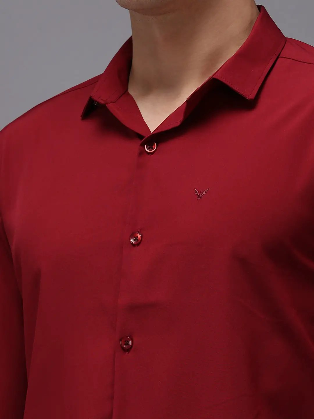 Men's Purple Solid Casual Shirt
