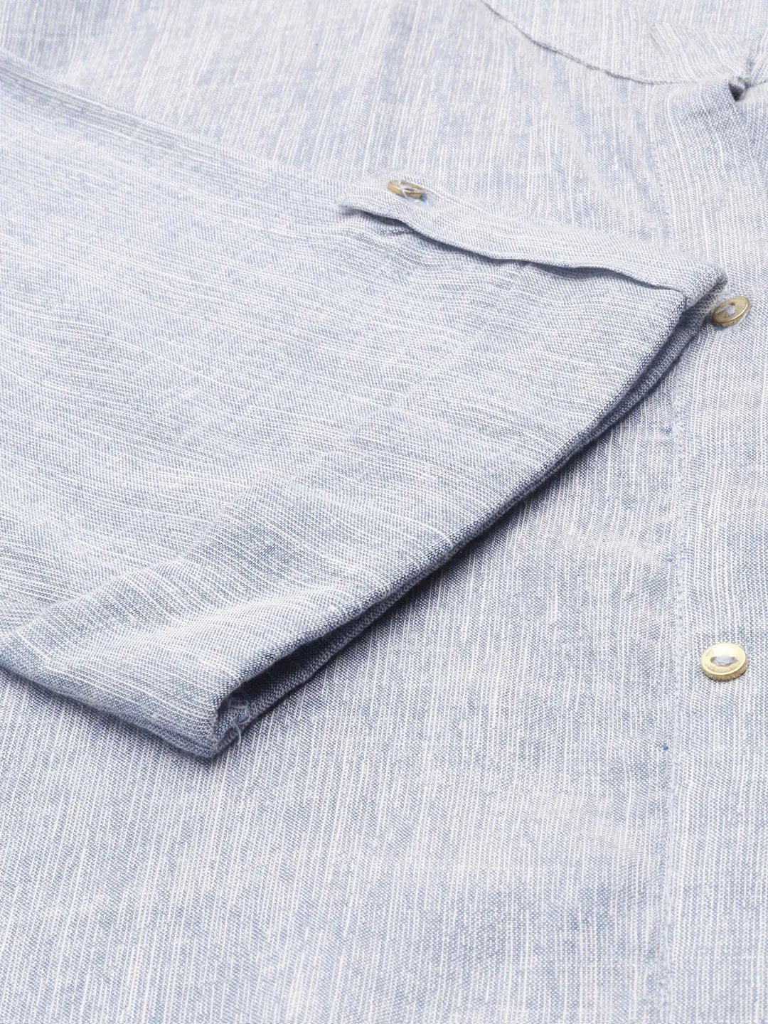 Women's Blue Solid Straight Kurta