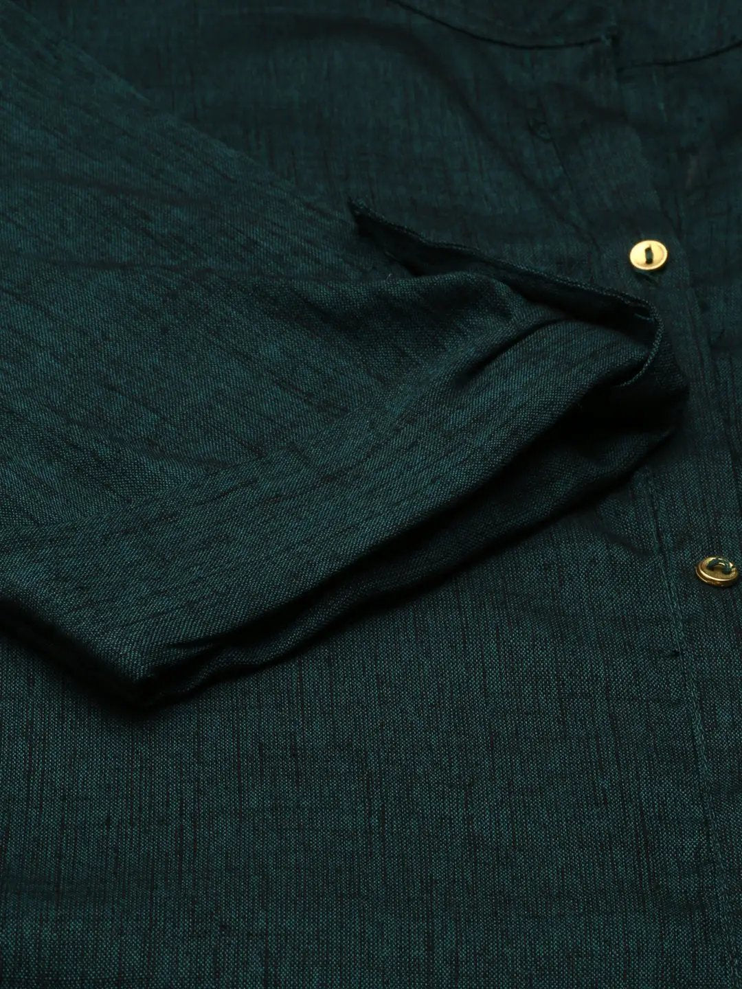 Women's Olive Solid Straight Kurta
