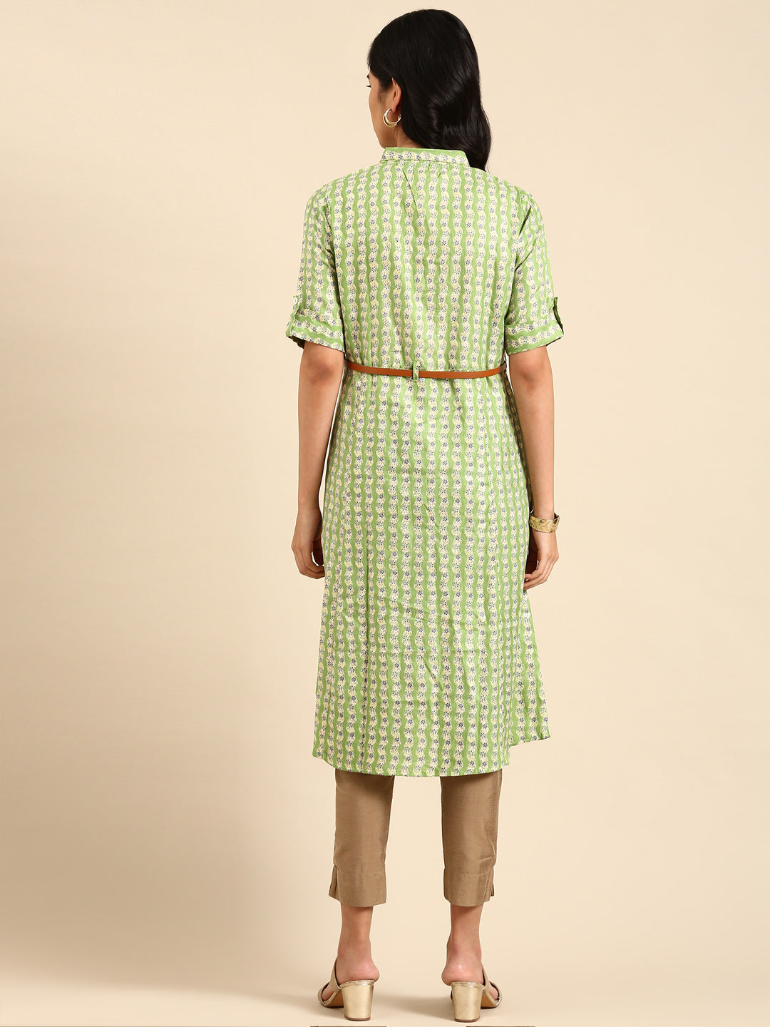 Women's Green Printed Kurta