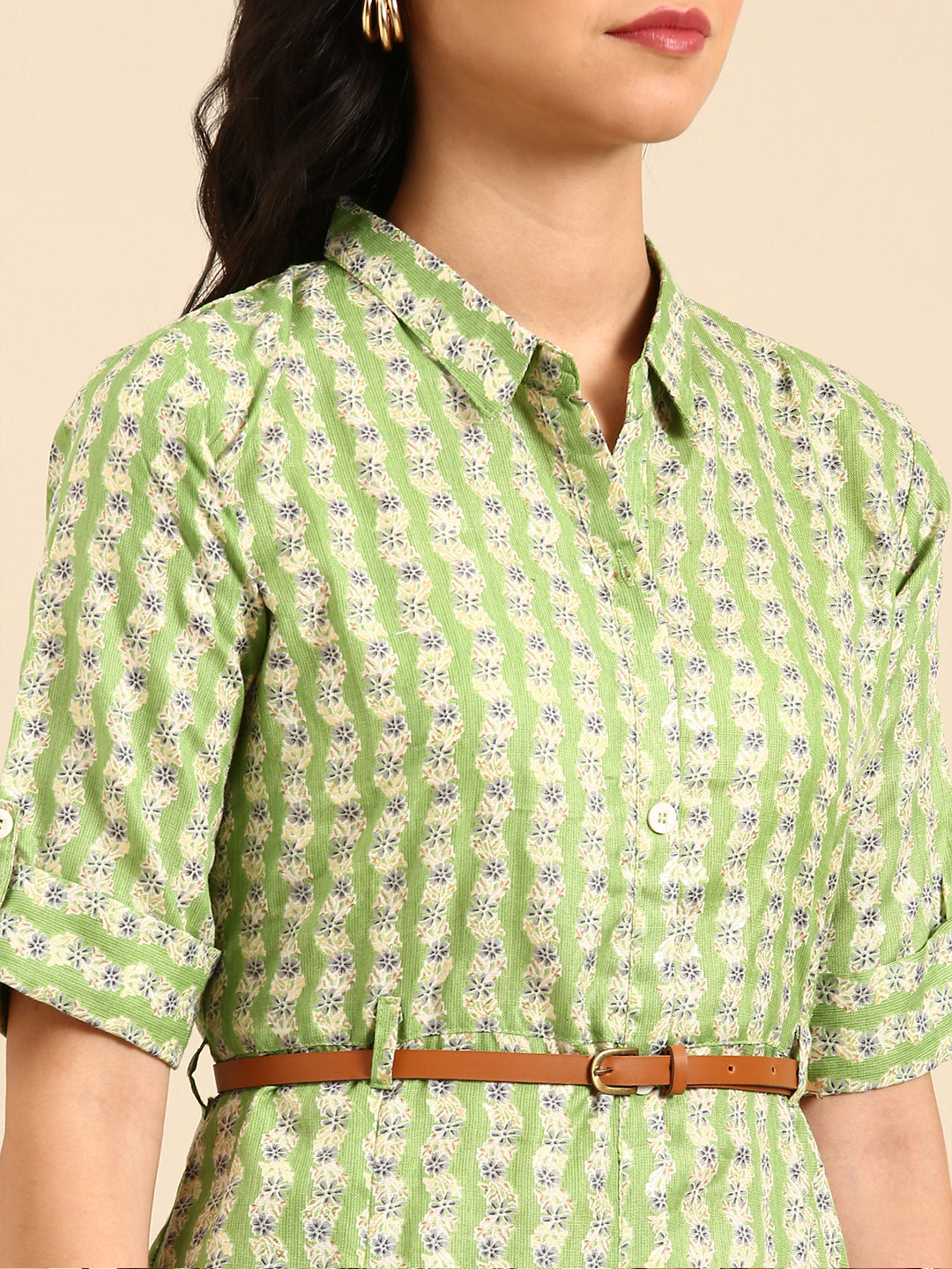 Women's Green Printed Kurta