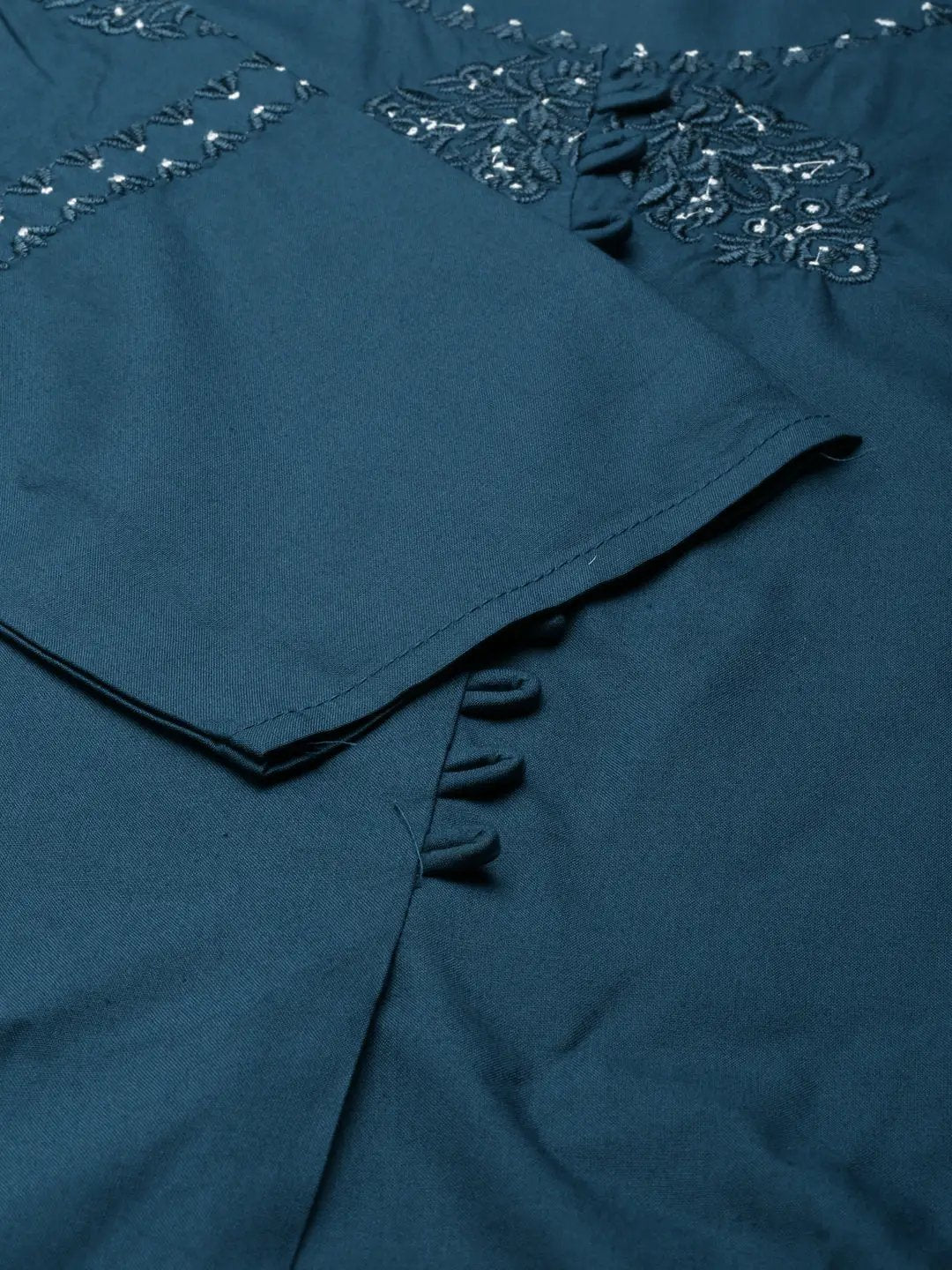 Women's Teal Solid Straight Kurta