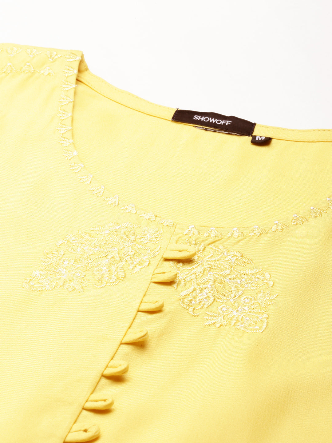 Women's Yellow Solid Straight Kurta