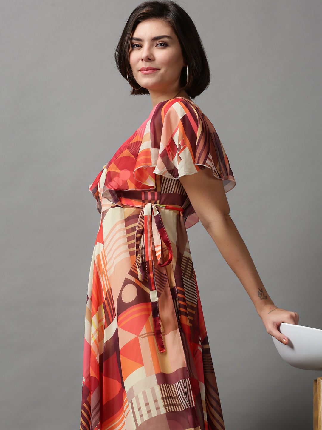 Women's Multi Printed A-Line Dress