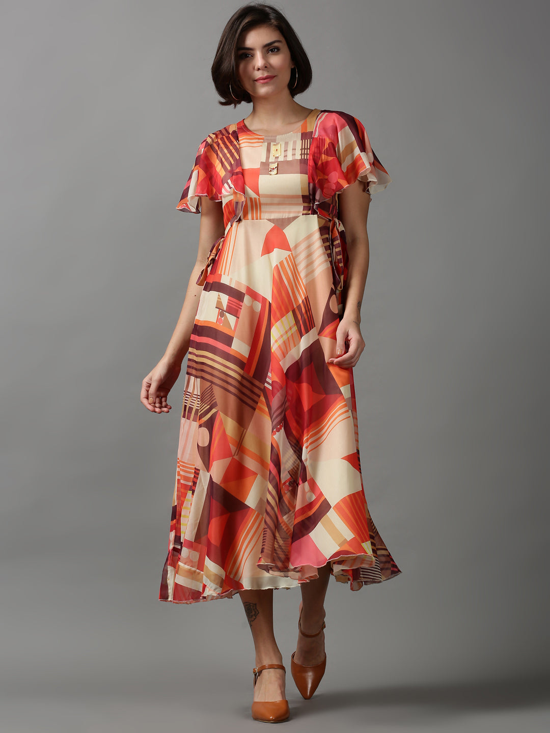 Women's Multi Printed A-Line Dress