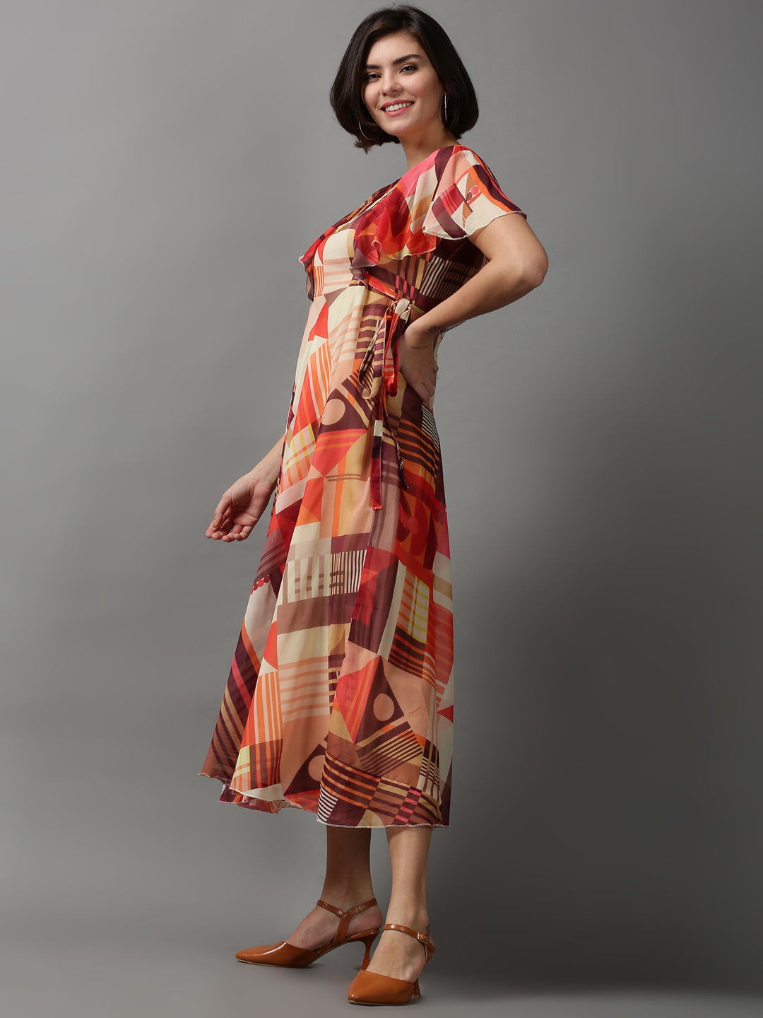 Women's Multi Printed A-Line Dress