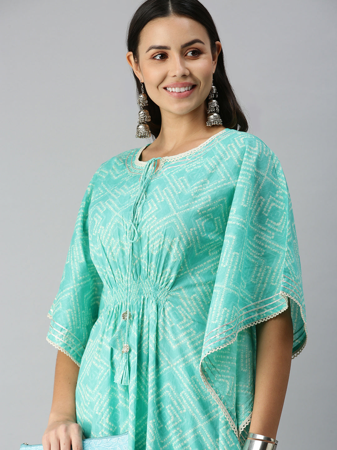 Women's Blue Geometrical Kurta Sets