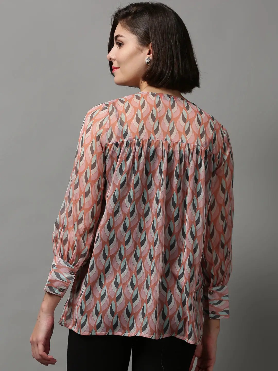 Women's Pink Printed Top
