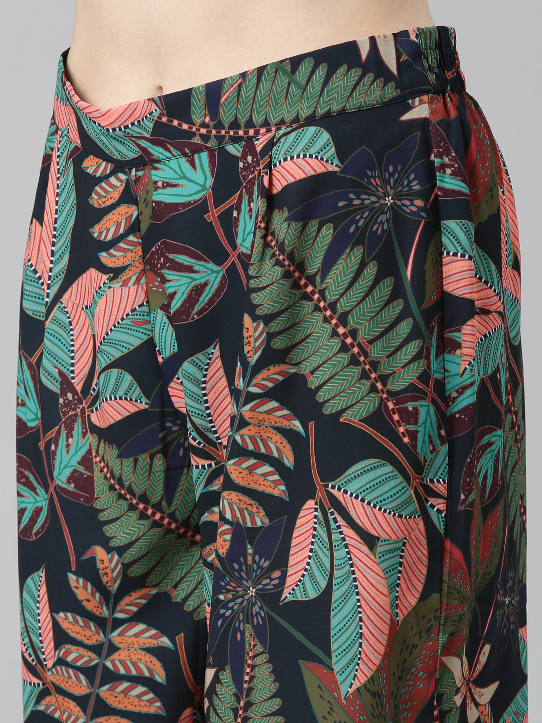 Women's Black Printed Co-Ords