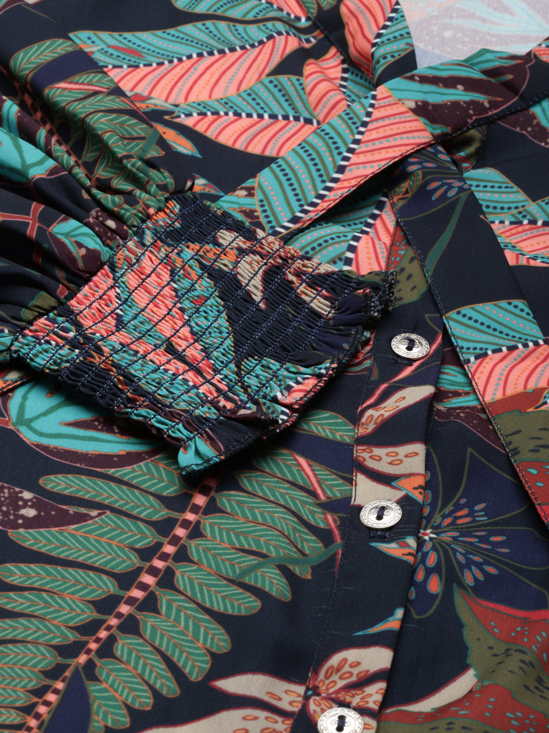 Women's Black Printed Co-Ords