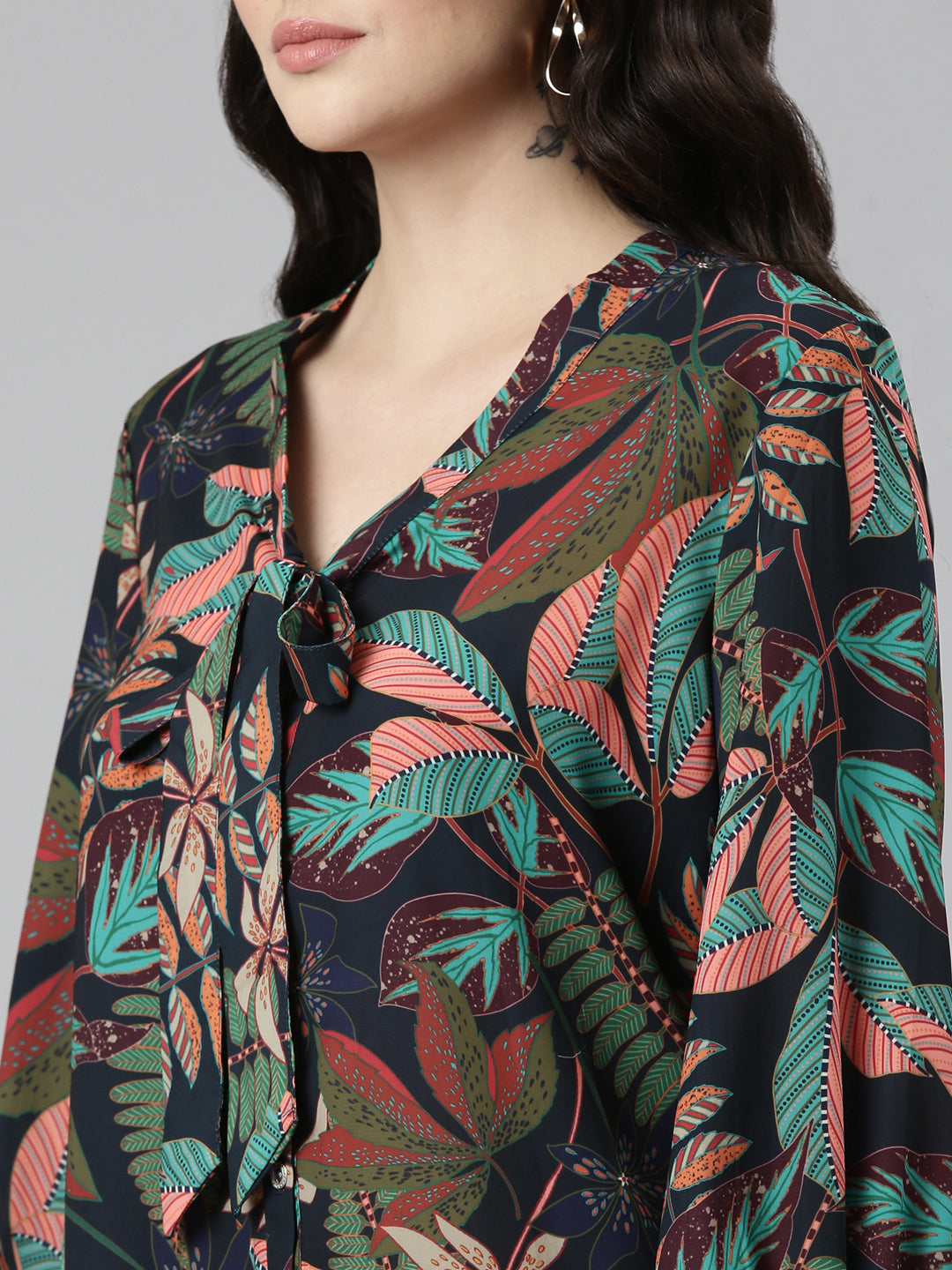 Women's Black Printed Co-Ords