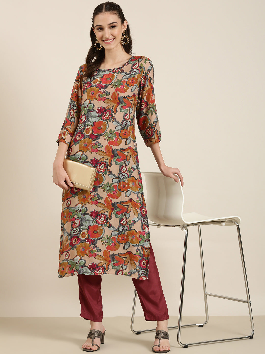 Women Multi Floral Kurta Set