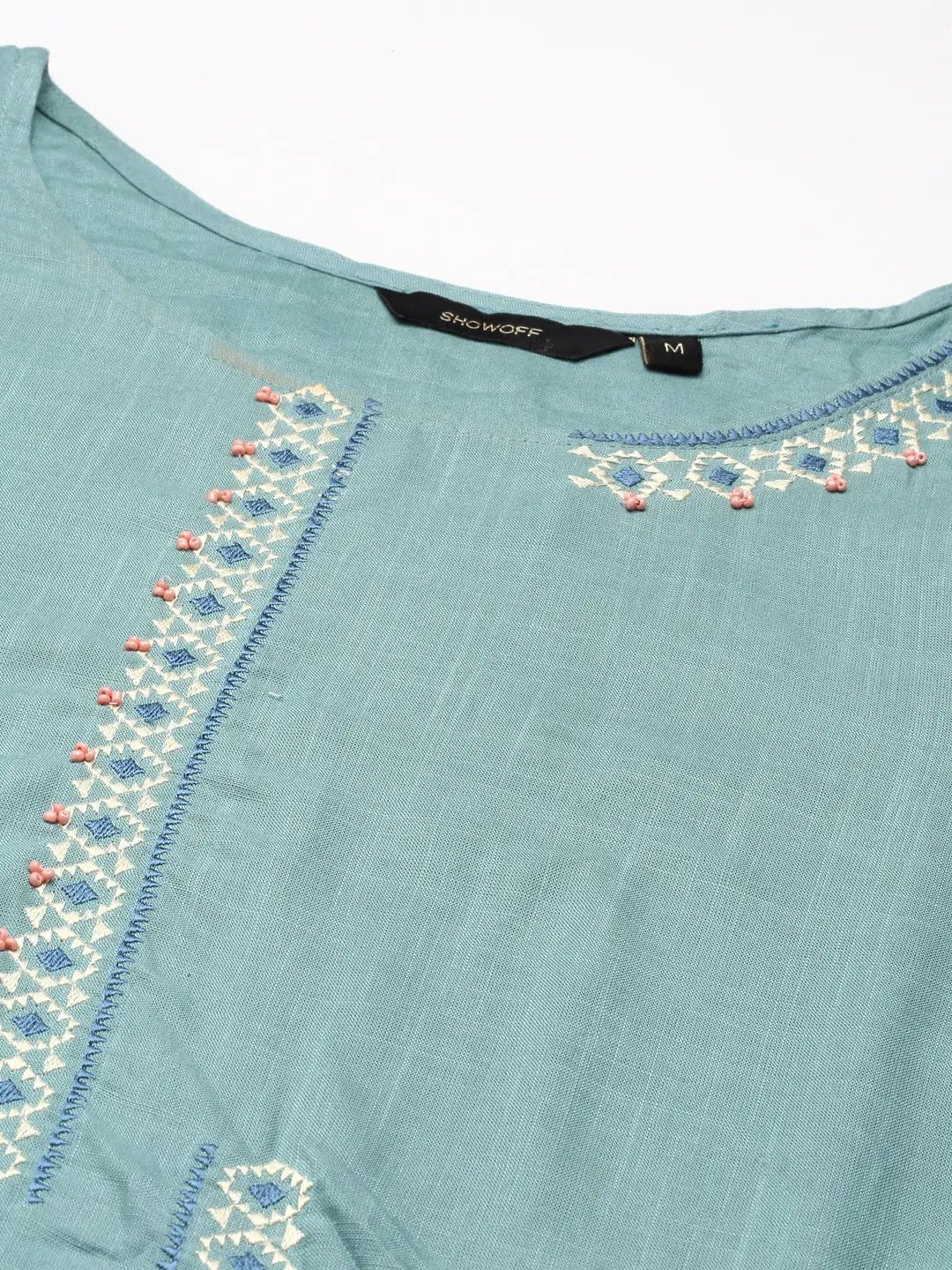 Women's Sea Green Embroidered Kurta Set