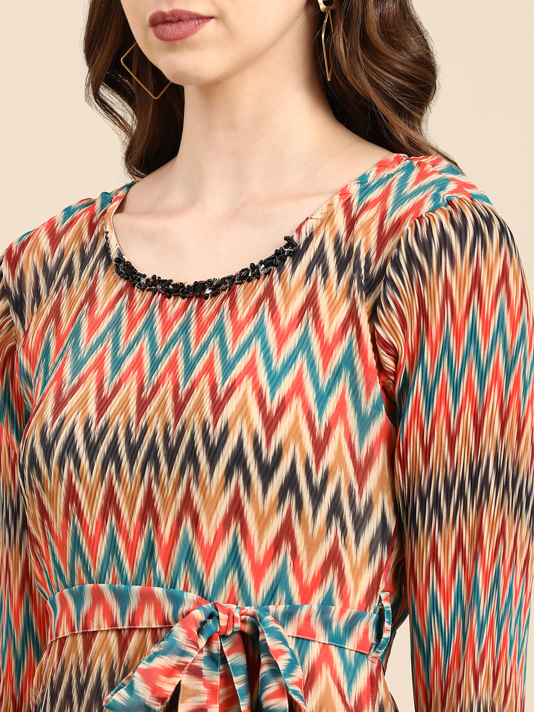 Women's Multi Chevron A-Line Kurta