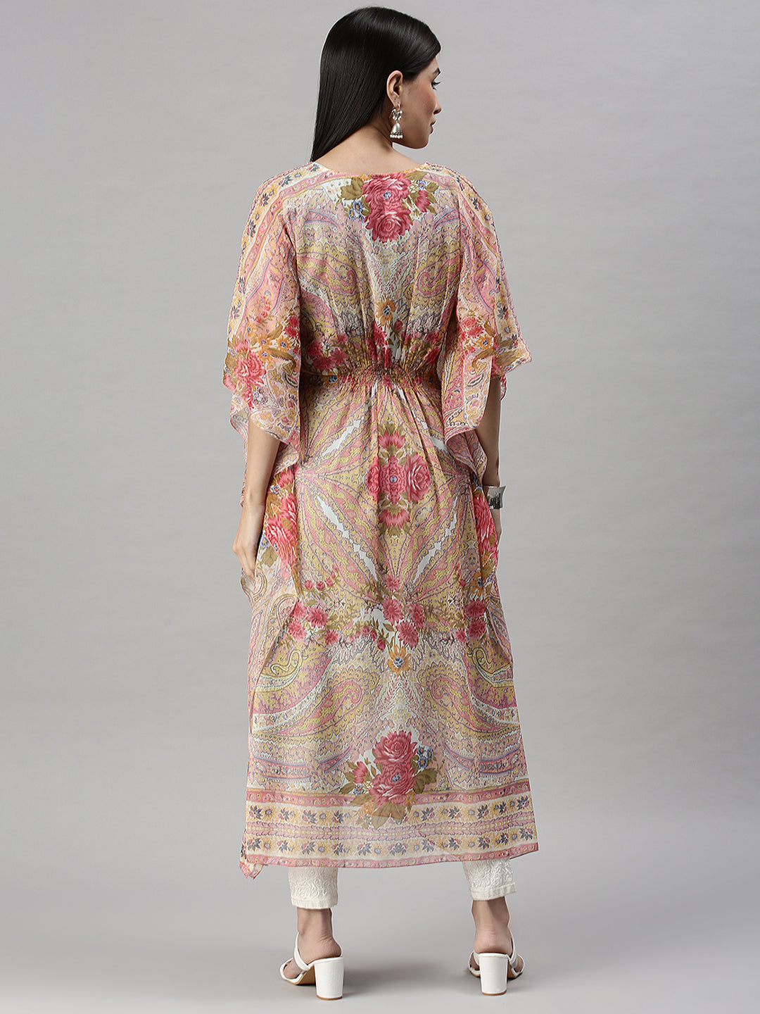 Women's Multi Floral Kaftan Kurta