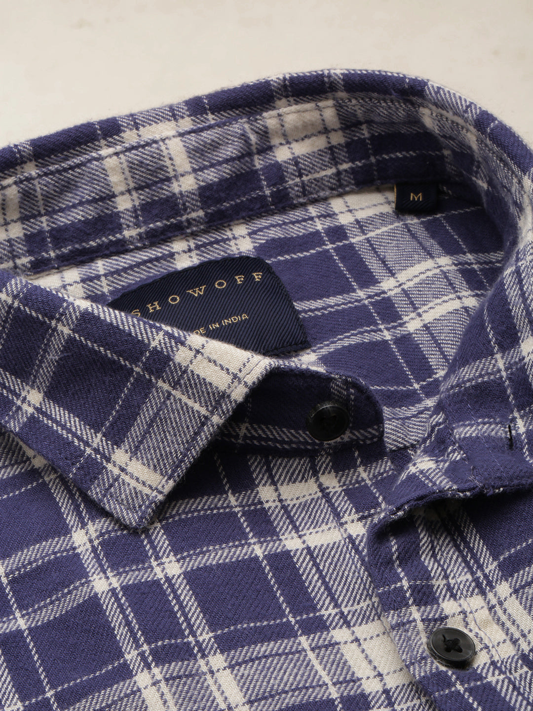 Men Blue Checked Casual Shirt