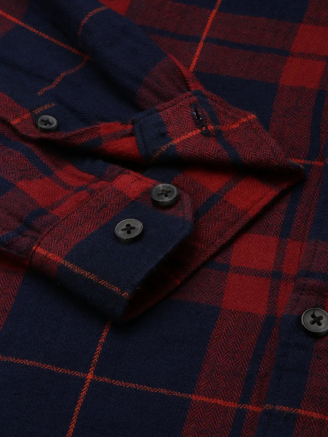 Men's Rust Checked Casual Shirt