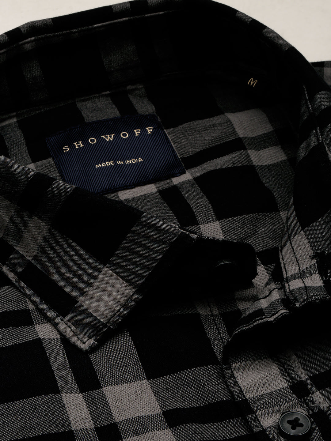 Men Black Checked Casual Shirt