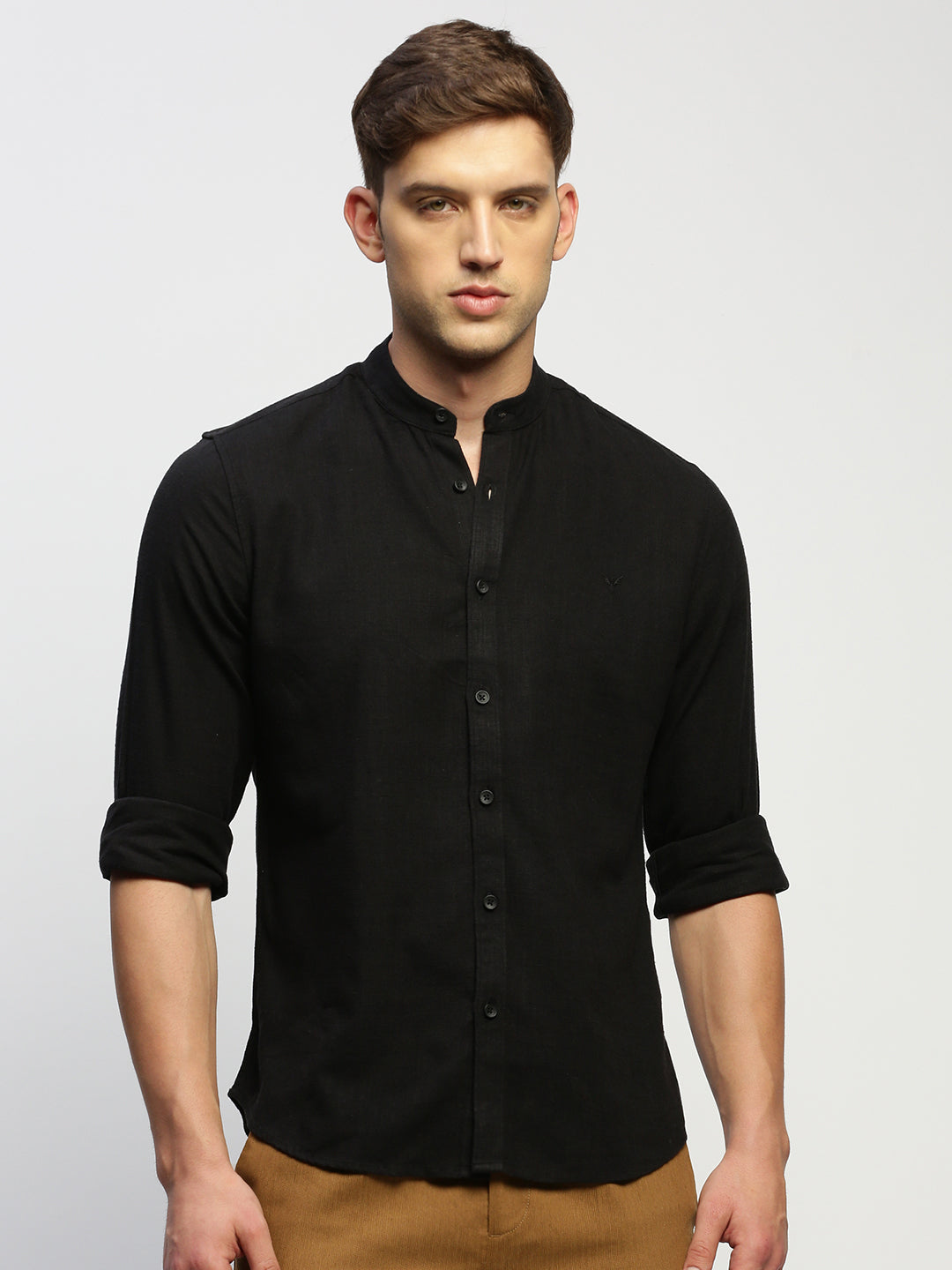 Men Black Solid Shirt