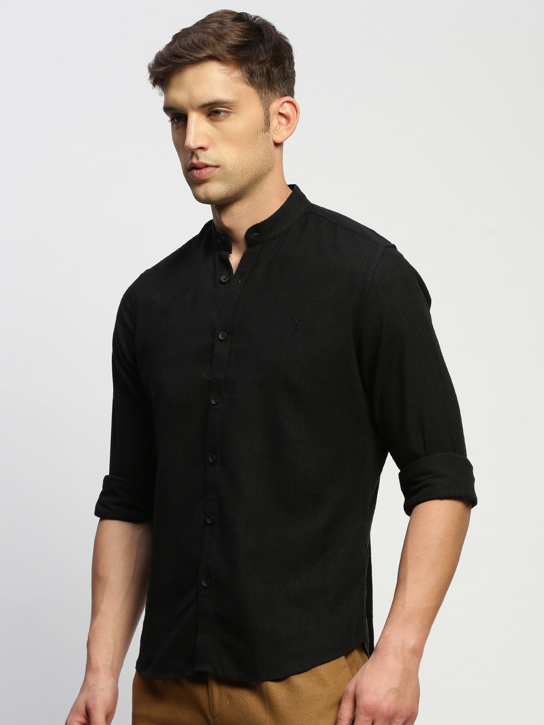 Men Black Solid Shirt