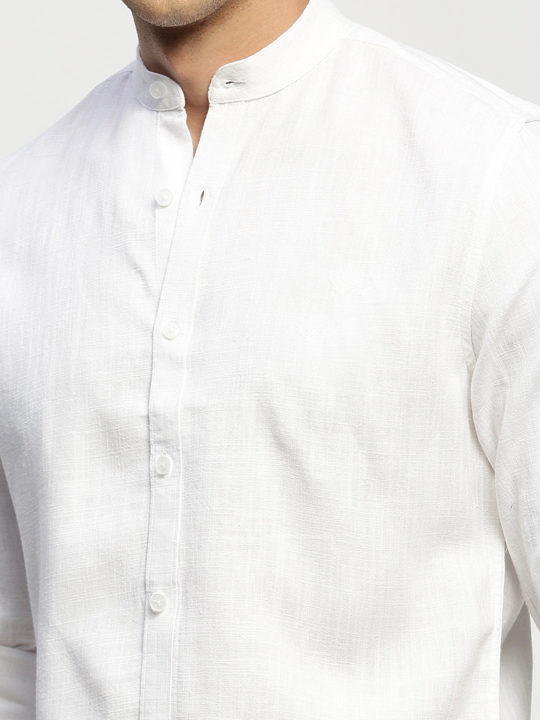 Men White Solid Shirt