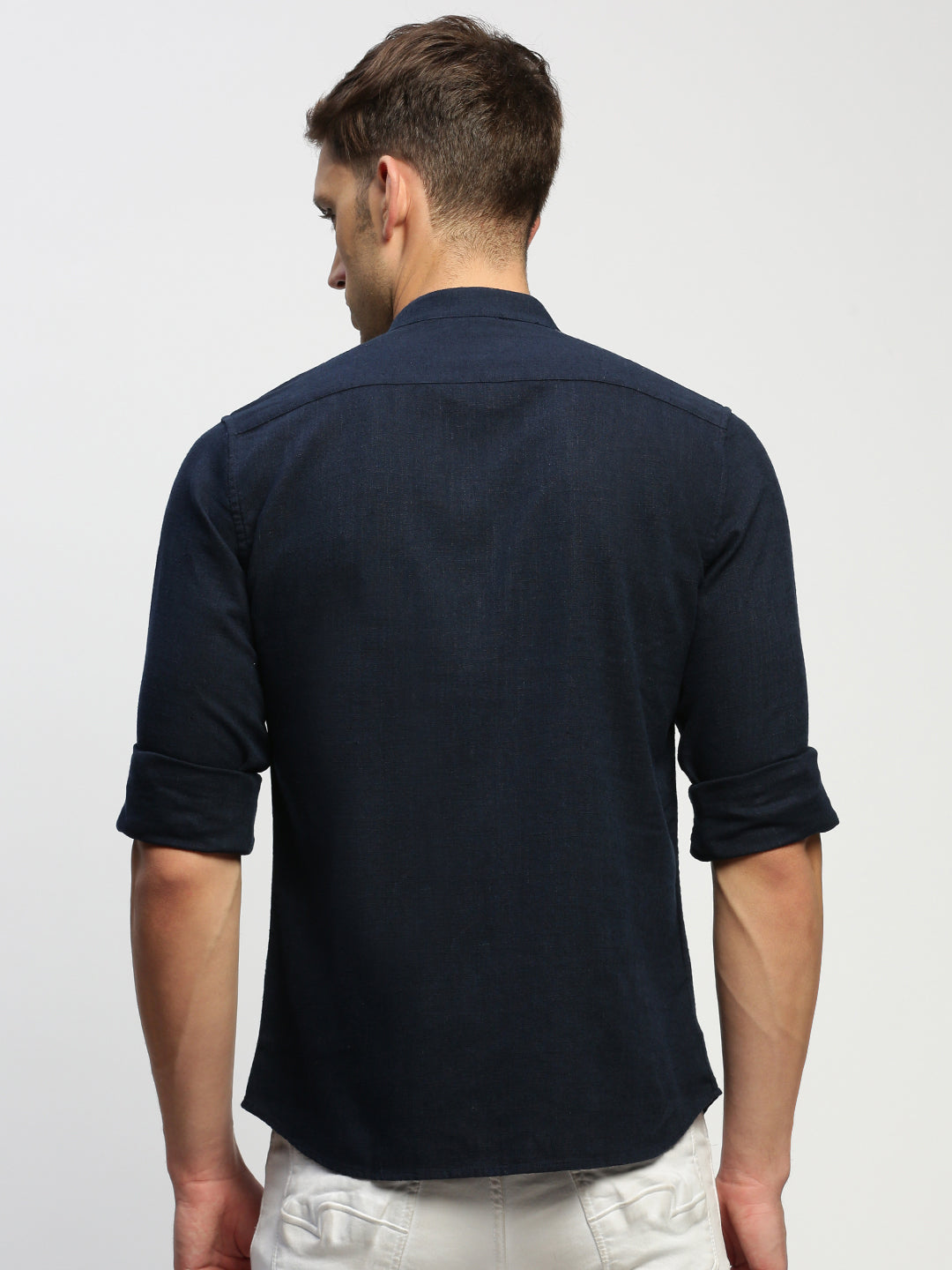 Men Navy Solid Shirt