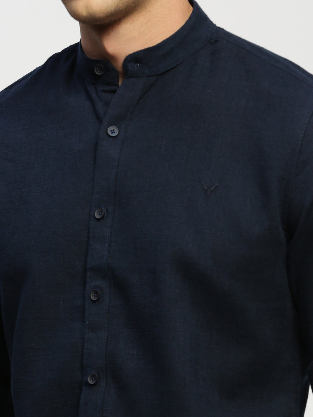 Men Navy Solid Shirt