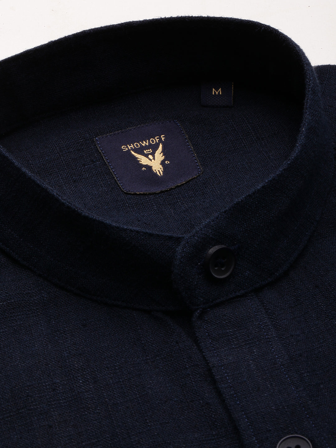 Men Navy Solid Shirt