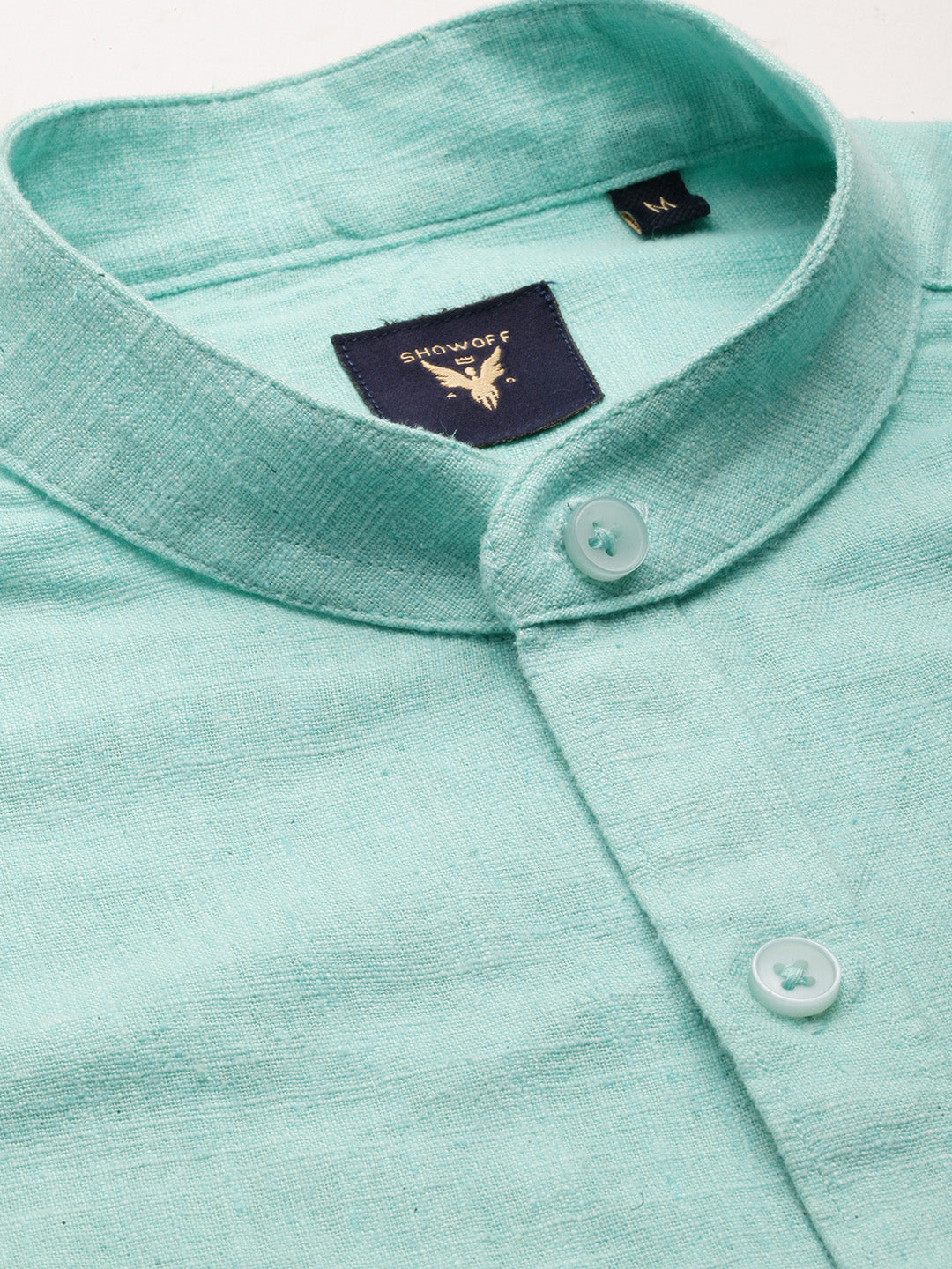 Men Green Solid Shirt