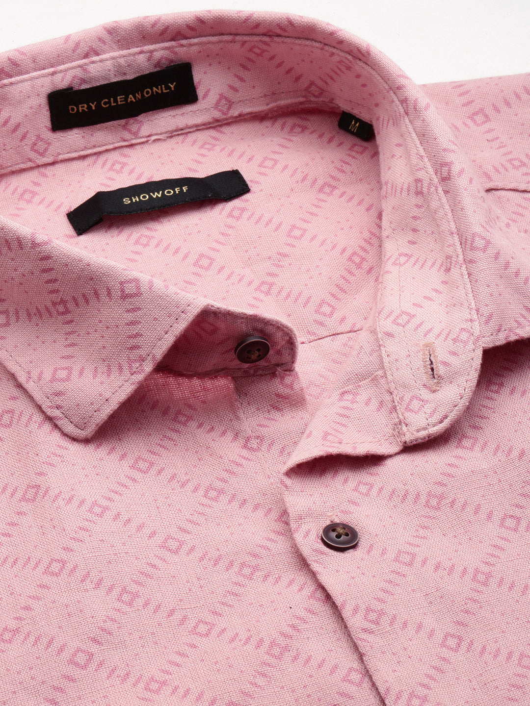 Men Pink Printed Casual Shirt