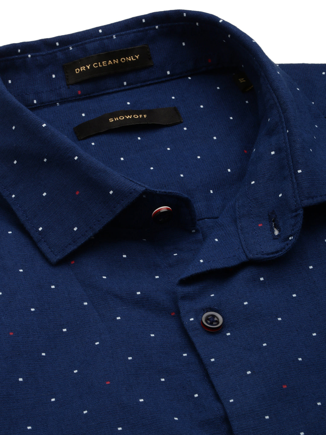 Men Navy Printed Casual Shirt