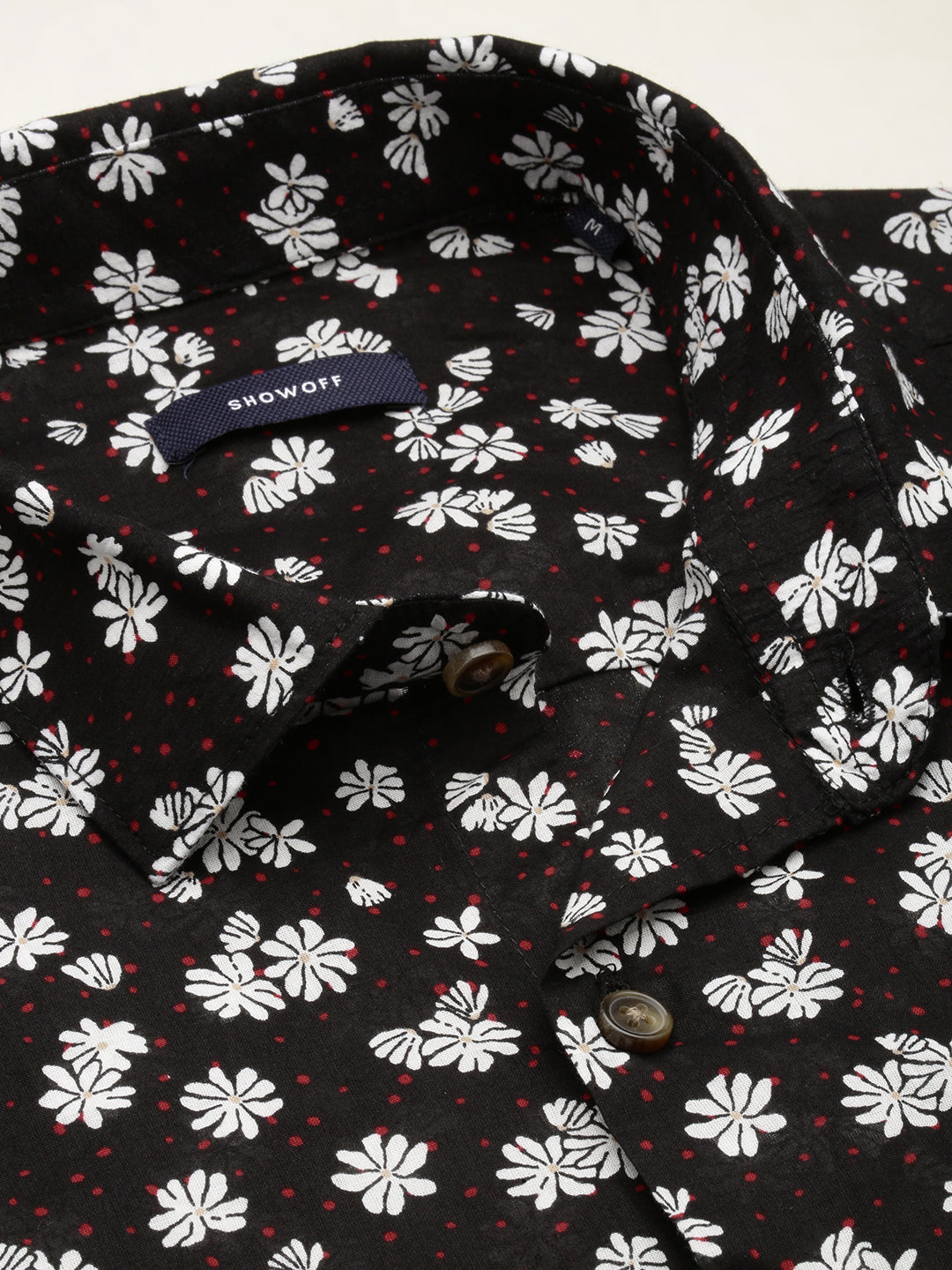 Men Black Printed Casual Shirt