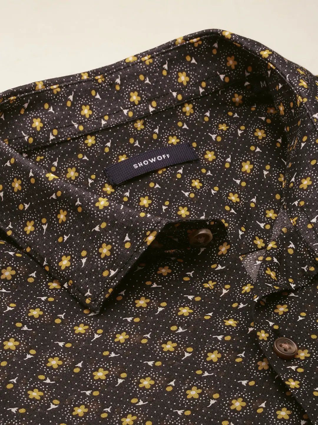 Men's Black Printed Casual Shirt