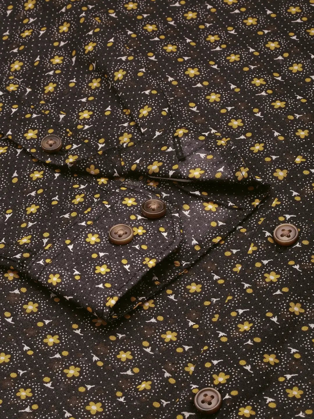 Men's Black Printed Casual Shirt
