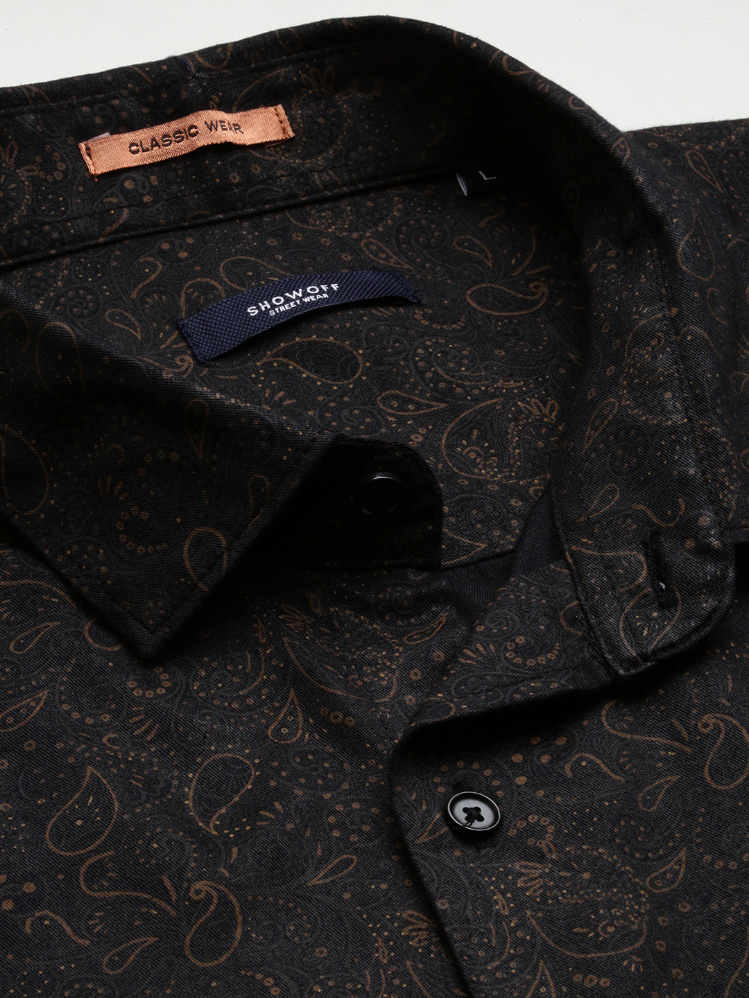 Men Black Printed Casual Shirt